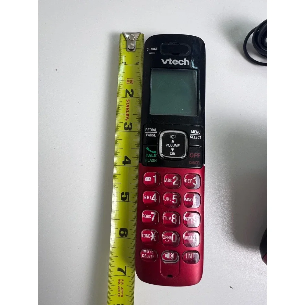 Vtech CS671916 Red Cordless Phone with Base and Power Adapter‎